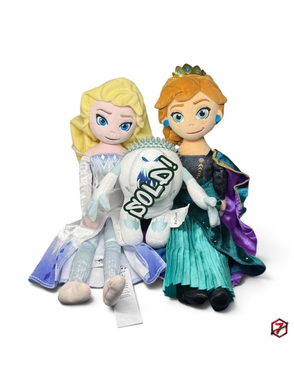 Disney Store Frozen 2 Queen Anna & Elsa Snow Queen 18” Plush Doll Lot of 2